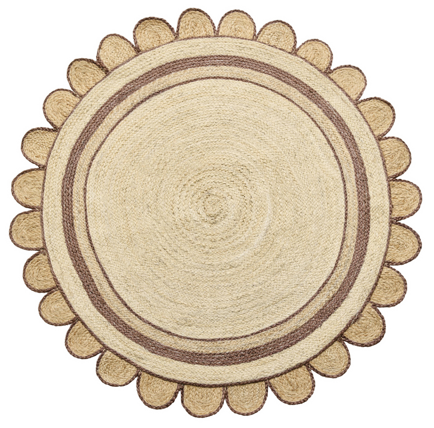 Diamond Carpets India, Ručne viazaný kusový koberec Nora J 30 Natural kruh, 240x240 (priemer) kruh, béžová, chodba / predsieň