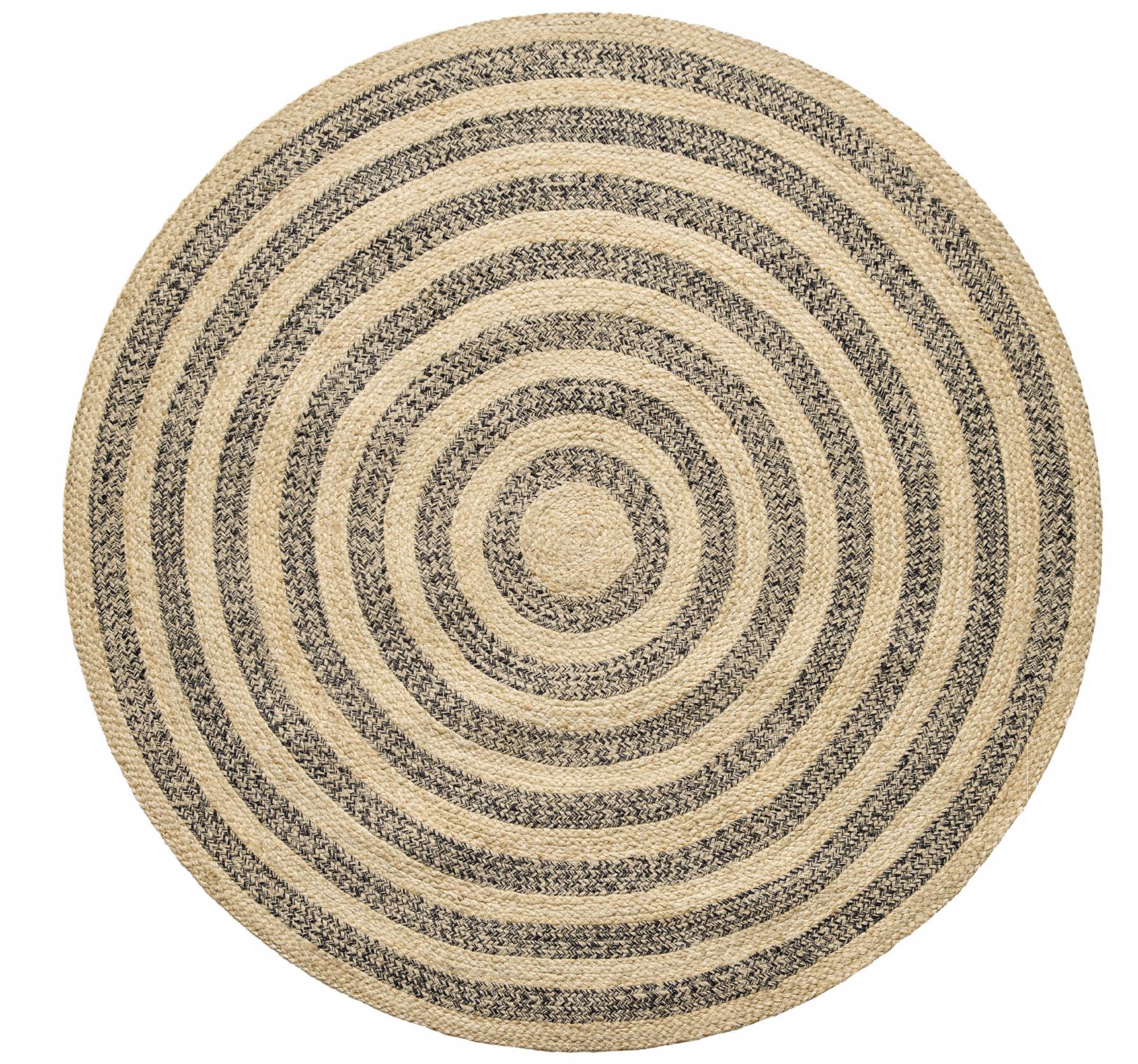 Diamond Carpets India, Ručne viazaný kusový koberec Aurea SM 05 Natural Black kruh, 120x120 (priemer) kruh, béžová, chodba / predsieň