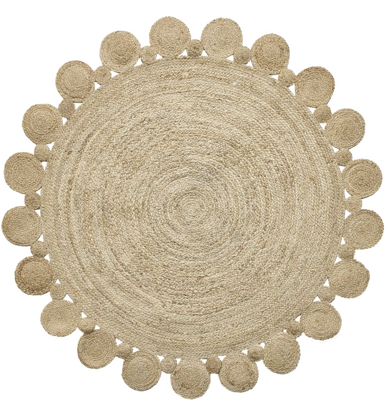 Diamond Carpets India, Ručne viazaný kusový koberec Hesper J-15 Natural kruh, 120x120 (priemer) kruh, béžová, chodba / predsieň