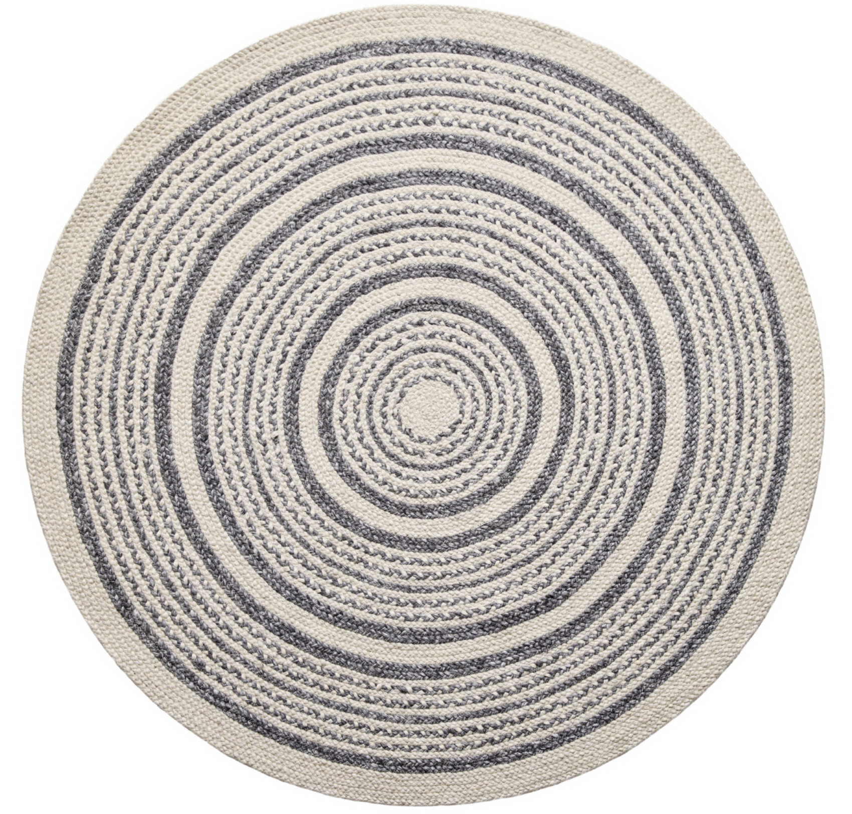 Diamond Carpets India, Ručne viazaný kusový koberec Soma SM04 Silver Black kruh, 120x120 (priemer) kruh, béžová, chodba / predsieň