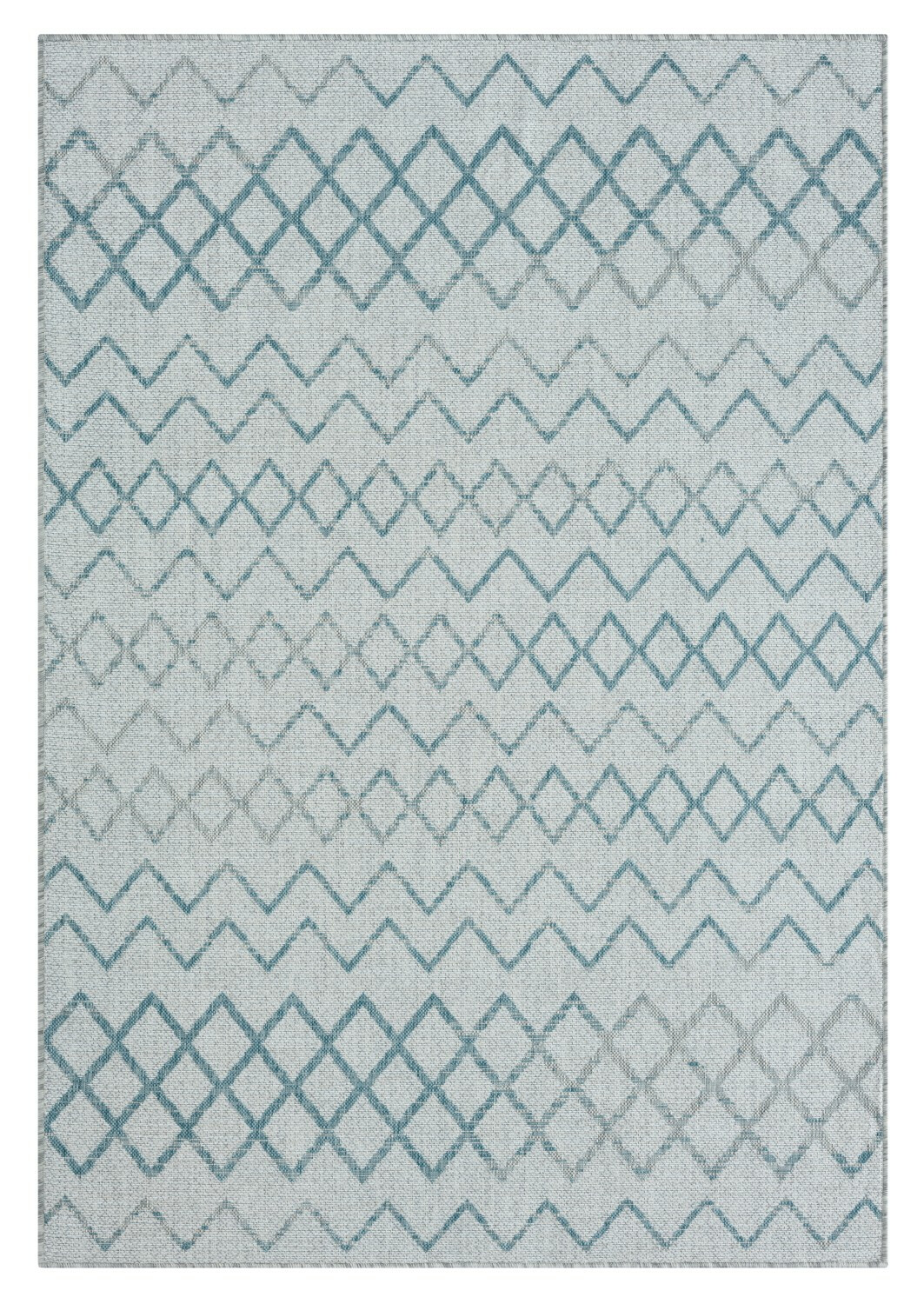 My Flair, Kusový koberec Illusio grey – na von aj na doma, 80x150, modrá, chodba / predsieň