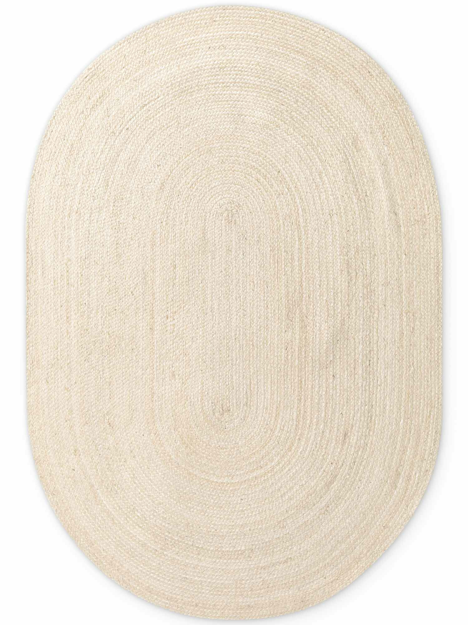 Hanse Home, Kusový koberec Jute Braided 106007 Ivory ovál, 160x230 ovál, béžová, chodba / predsieň