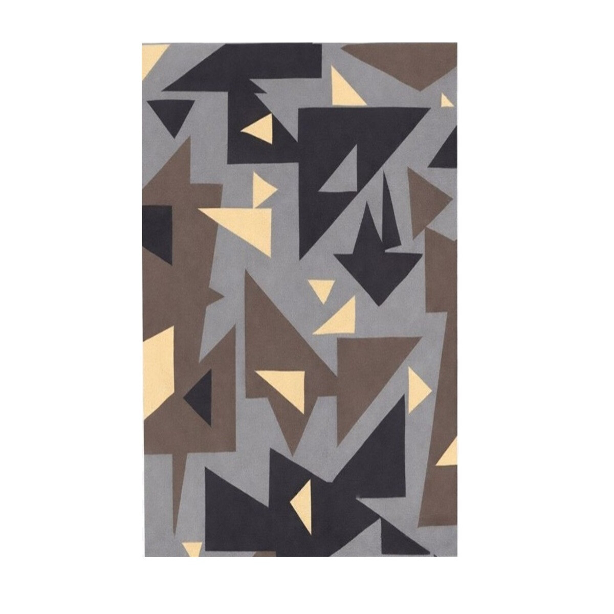 GDmats, Dizajnový kusový koberec Triangles, 130x170, hnedá, chodba / predsieň