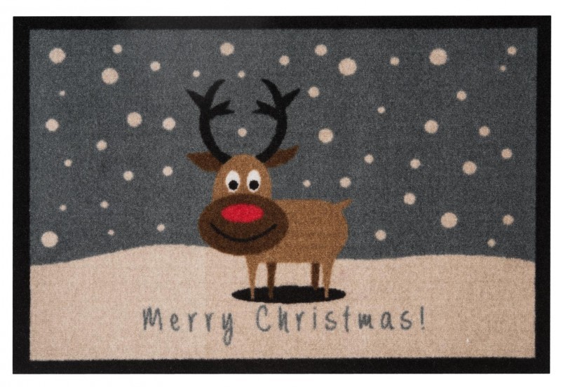 Hanse Home, Rohožka Merry Christmas - Sob 103045 – na von aj na doma, 40x60, šedá, chodba / predsieň