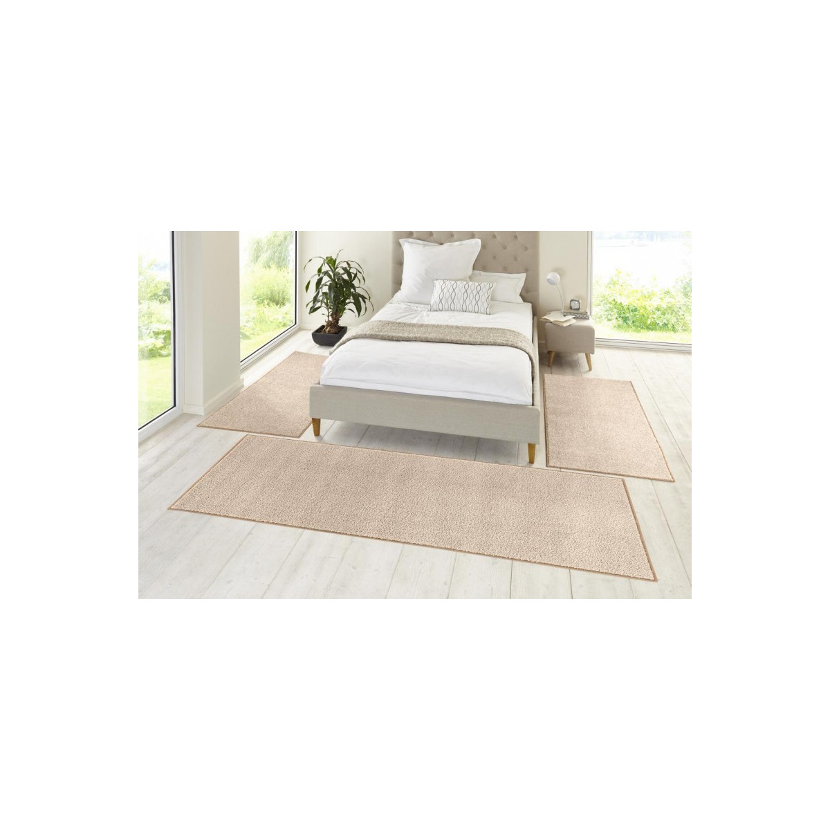 Kobercová sada Pure 102662 Taupe / Creme