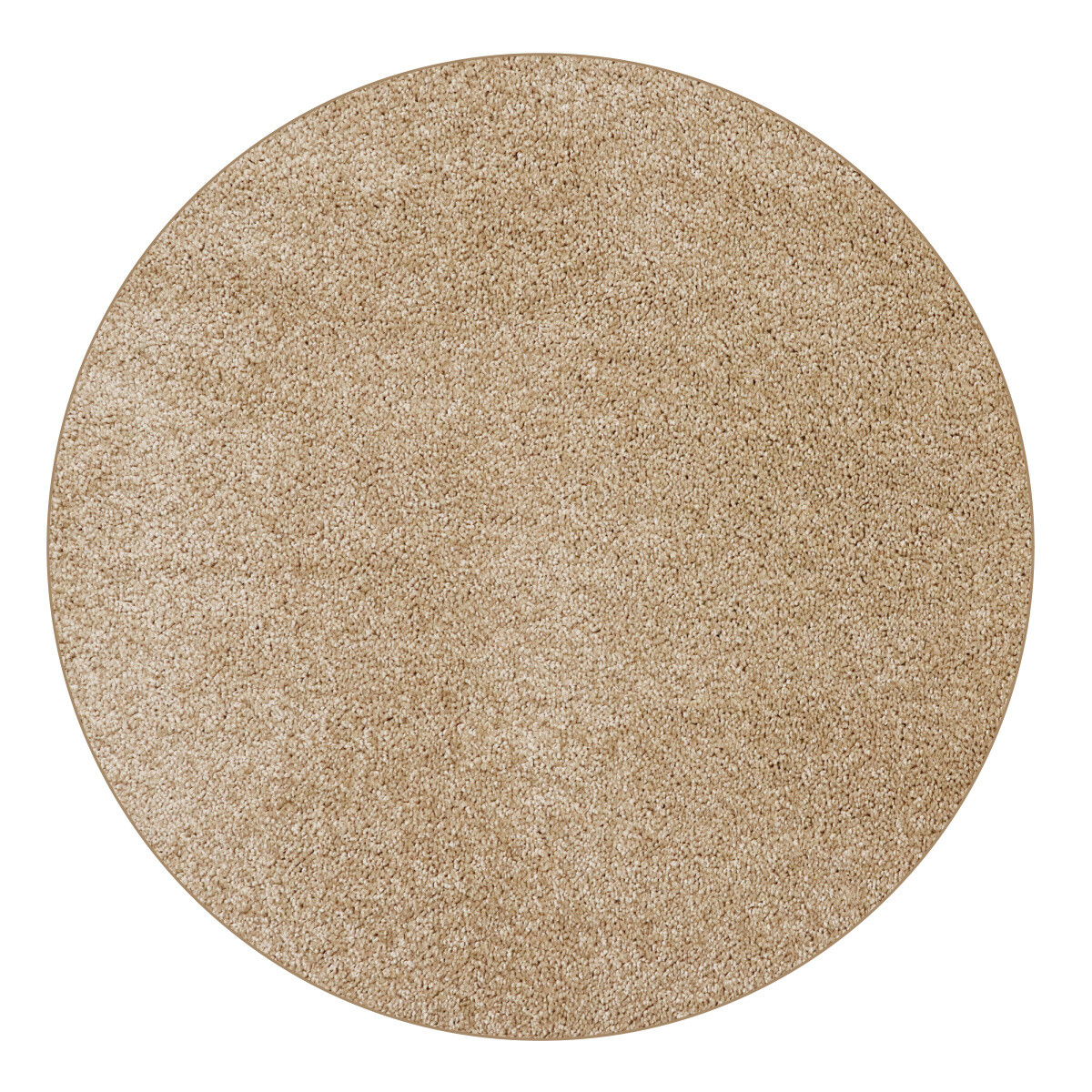 AladinWorld Expres, Kusový koberec Velur Ultra béžový kruh, 200x200 (priemer) kruh, béžová, obývacia izba