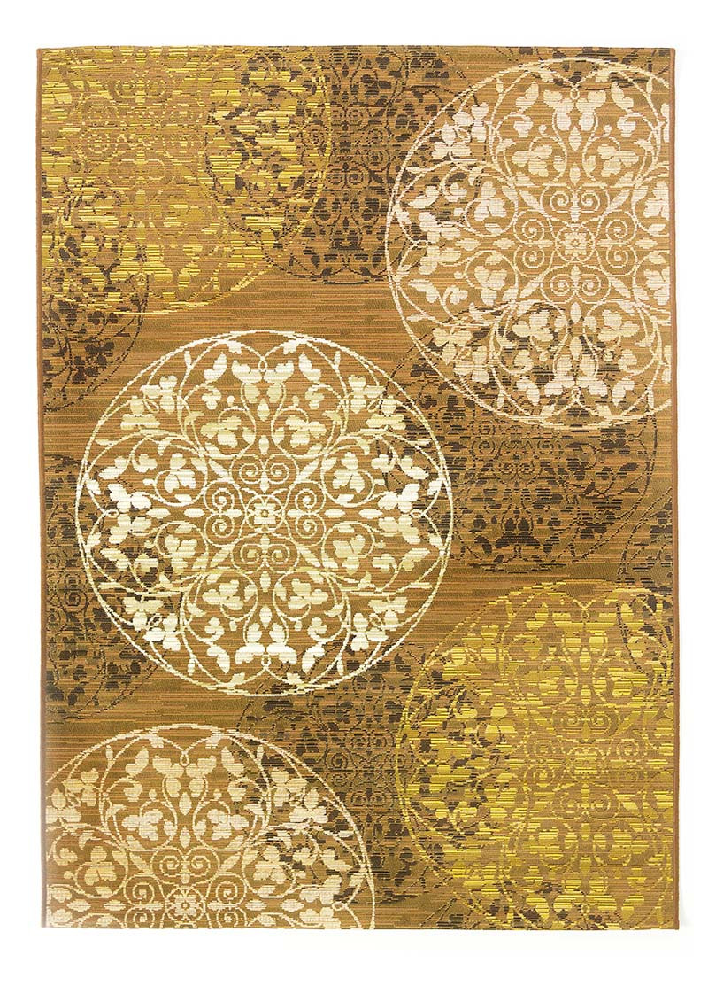 Oriental Weavers, AKCIA: 120x180 cm Kusový koberec Zoya 128 N – na von aj na doma, žltá, chodba / predsieň