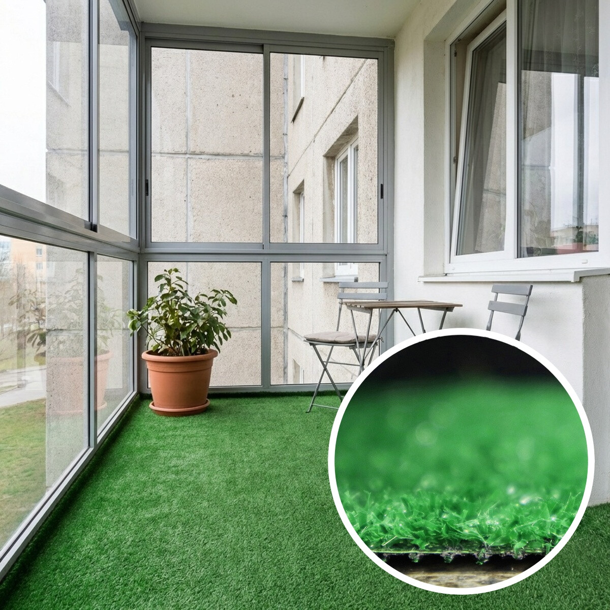 Europe Grass, Umelá tráva Meadow, na mieru, šíře 4m, zelená