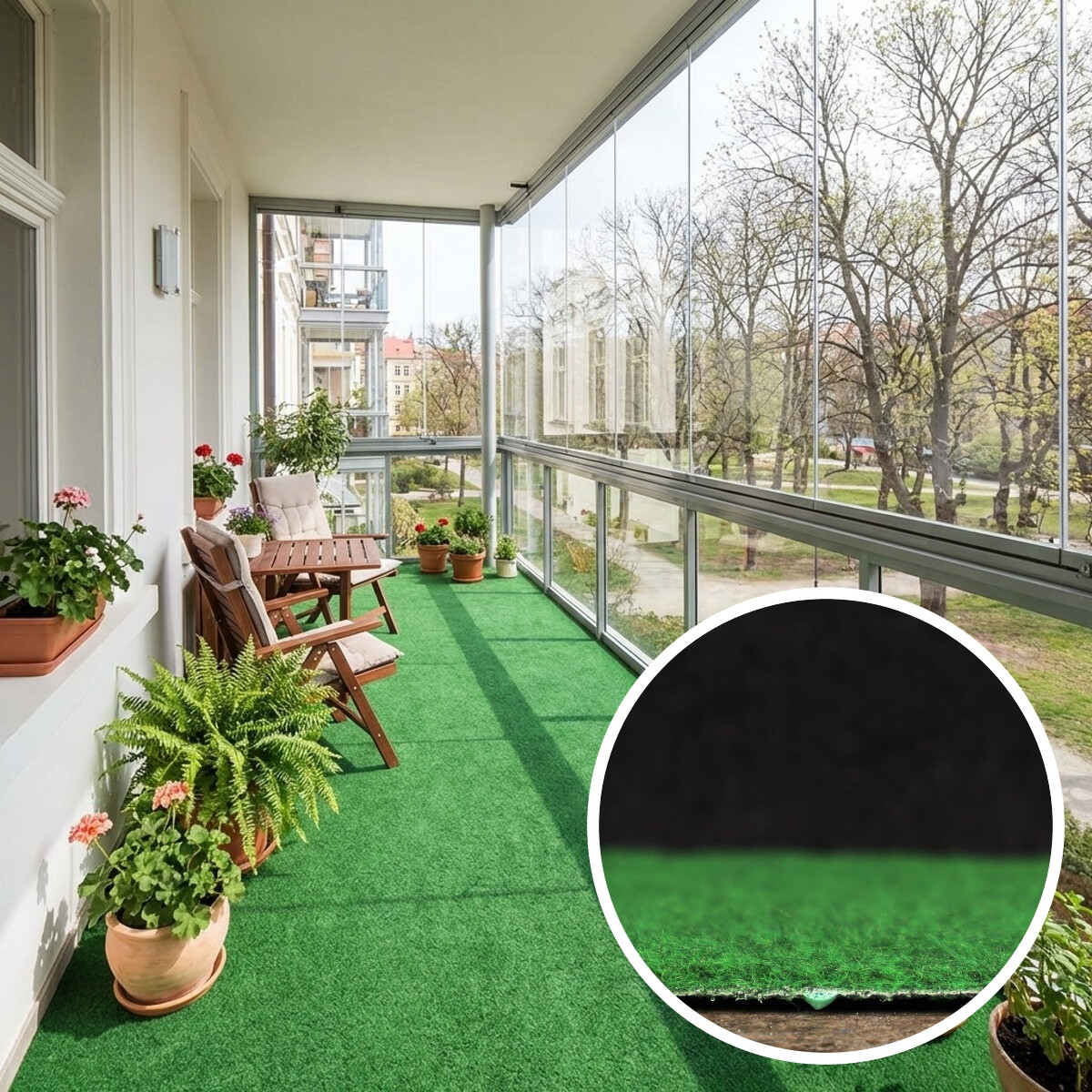 Betap, Umelá tráva Wembley zelená, spodná časť s nopmi (na pevné podklady), šíře 2m,4m, zelená, nopy, chodba / predsieň