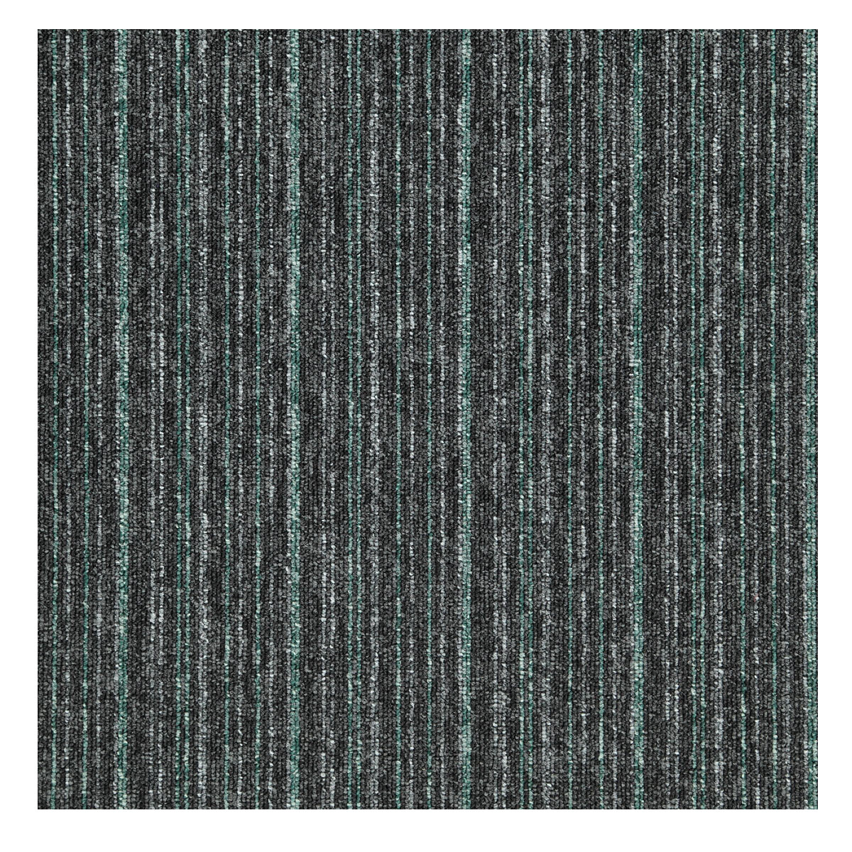 Balta, Kobercový štvorec Sonar Lines 4577 zelenočierny 50 x 50 cm, chodba / predsieň