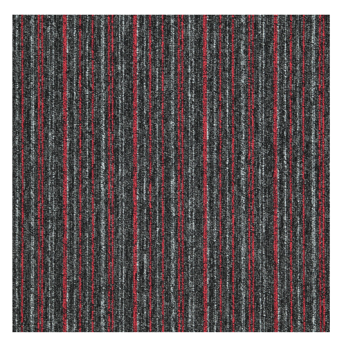 Balta, Kobercový štvorec Sonar Lines 4520 červenočierny 50 x 50 cm, chodba / predsieň