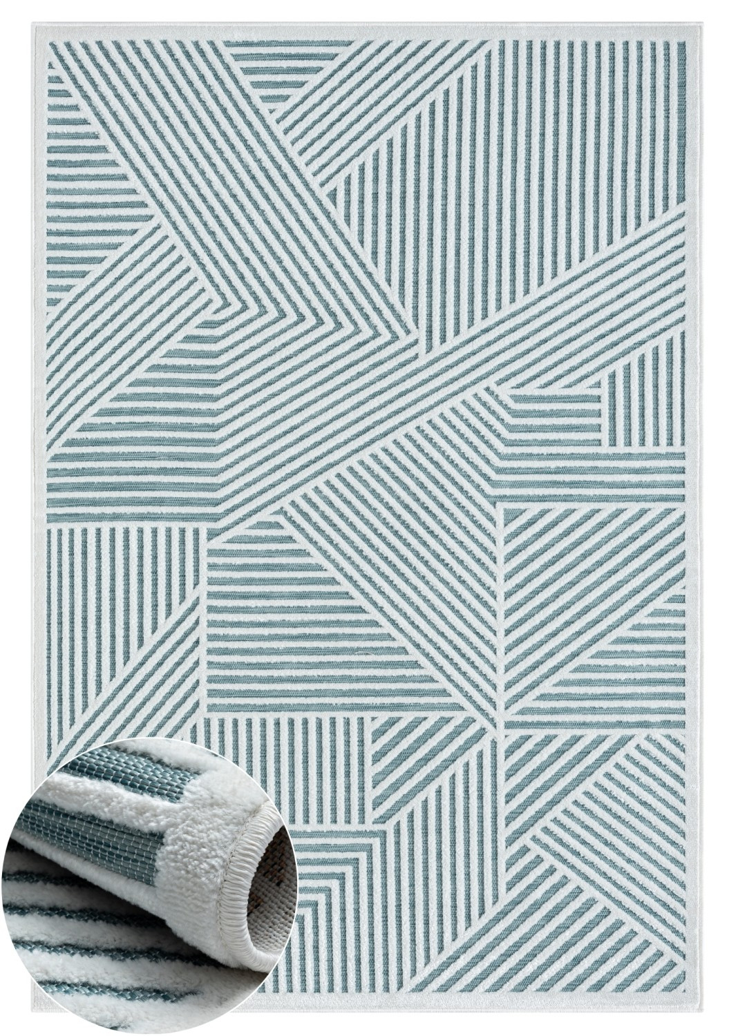 My Flair, AKCIA: 200x300 cm Kusový koberec Casa II blau – na von aj na doma, modrá, chodba / predsieň