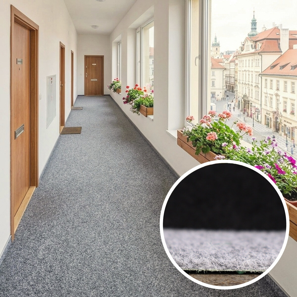 Betap, AKCIA: 80x140 cm Umelá tráva Wembley šedá, šíře, šedá, nopy, chodba / predsieň