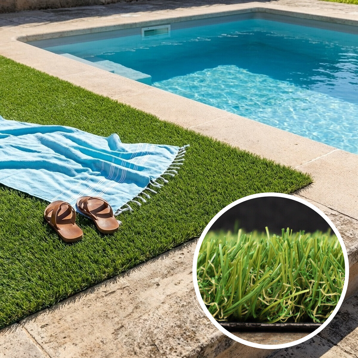 Europe Grass, Umelá tráva Rosalia, na mieru, šíře 4m, zelená