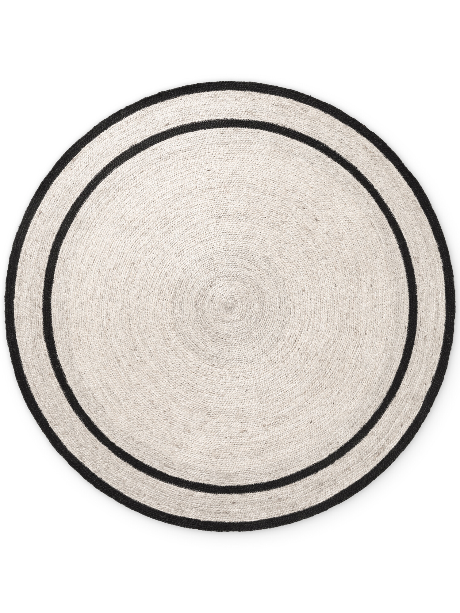 Hanse Home, Kusový koberec Jute Braided 106331 Natural Black kruh, 200x200 (priemer) kruh, čiernobiela, chodba / predsieň