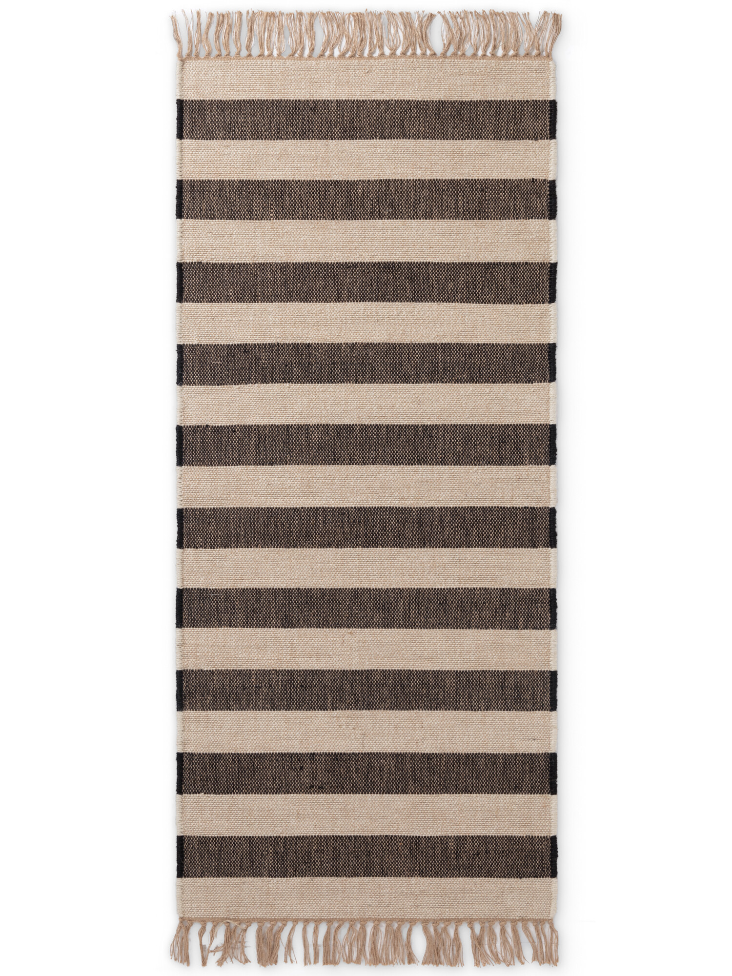 Hanse Home, Behúň Handloom 106334 Playa White Black, 80x300, čiernobiela, chodba / predsieň