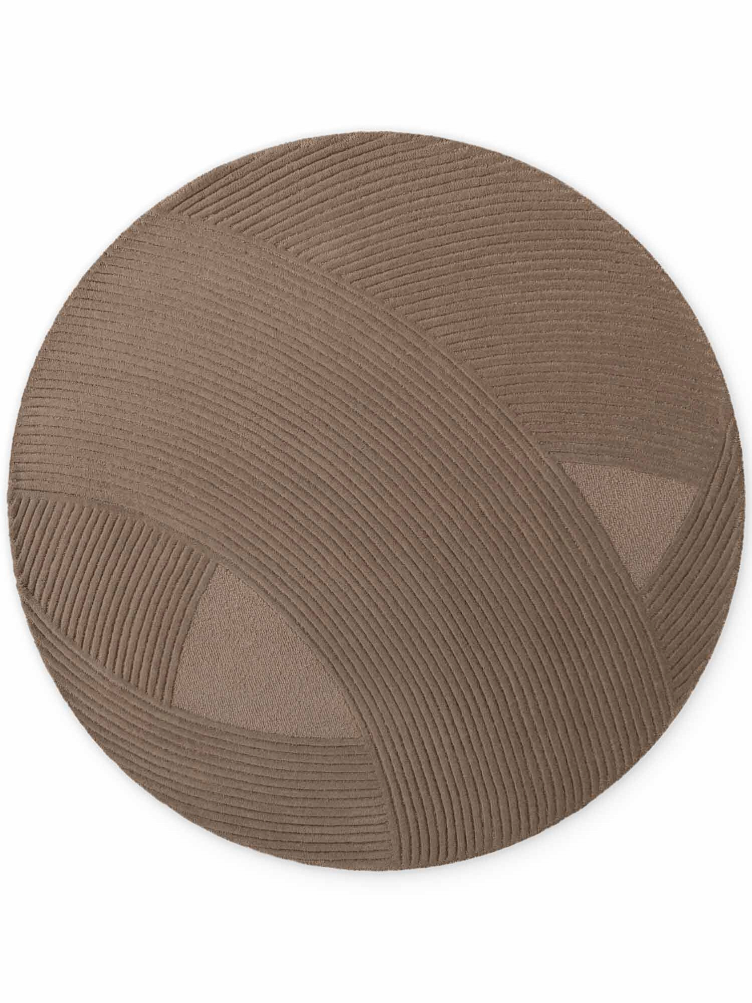 Ted Baker, Kusový koberec Ted Baker Kensington 106401 Brown kruh, 160x160, hnedá, kancelária