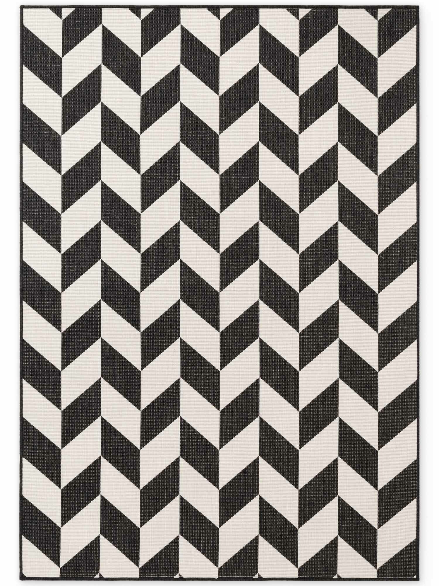 Ted Baker, Kusový koberec Ted Baker Haringey 106378 Black White, 160x230, čiernobiela, chodba / predsieň