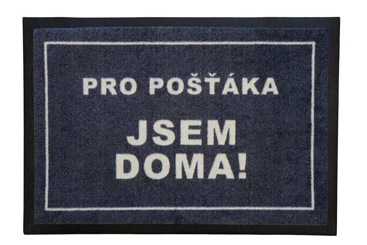 POSLEDNÁ ŠANCA: Rohožka Pre poštára som doma 40x60 cm - na von aj na doma, 40x60, šedá, GDmats