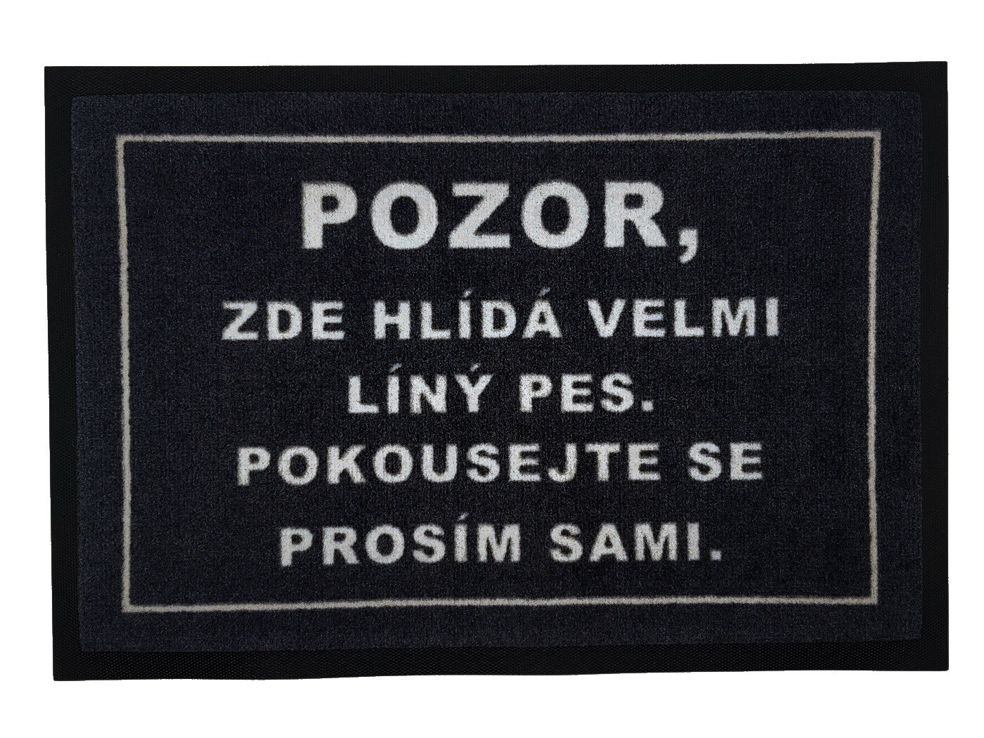POSLEDNÁ ŠANCA: Rohožka Lenivý pes 40x60 cm - na von aj na doma, 40x60, čierna, GDmats