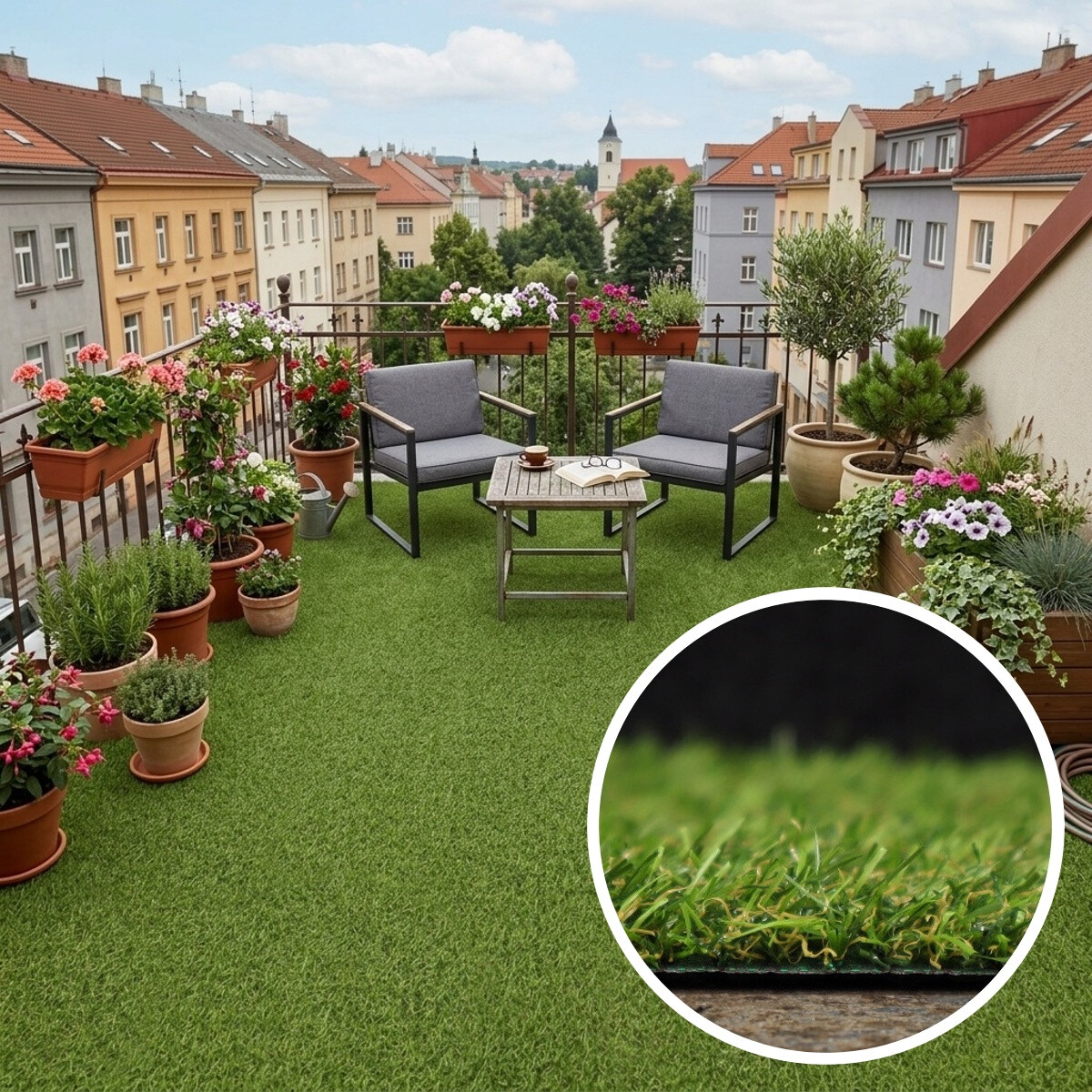 Umelá tráva Robina New, na mieru, šíře 2m,4m, zelená, Betap