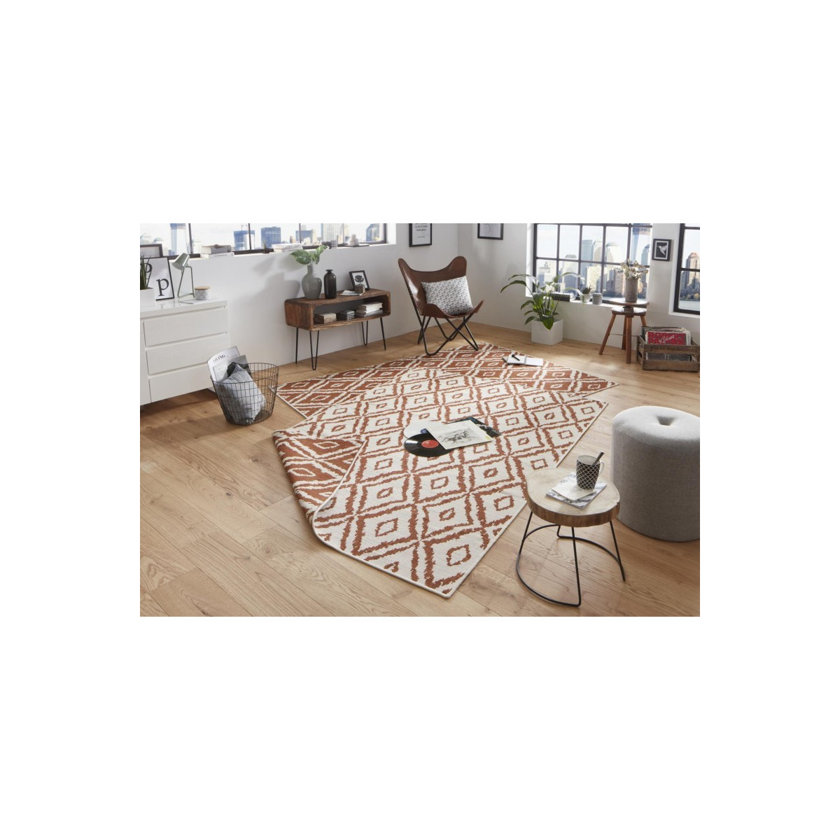 Kusový koberec Twin-Wendeteppiche 103135 terra creme – na von aj na doma
