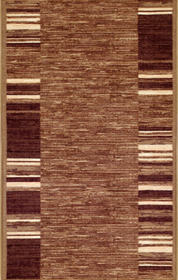 Associated Weavers, AKCIA: 💧🛡️200x80 cm Protišmykový behúň na mieru Adagio 17 hnedý - obšitý zo všetkých strán + aplikovaná impregnácia, hnedá, chodba / predsieň
