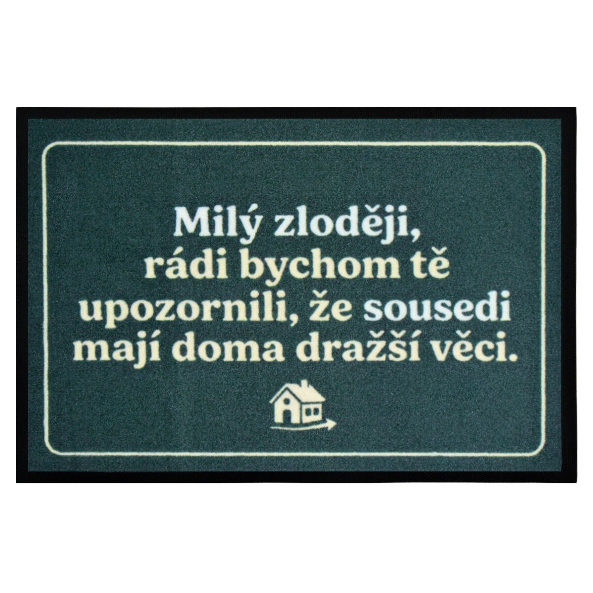 Rohožka Milý zlodej 40x60 cm - na von aj na doma, 40x60, zelená, Mercury Flooring