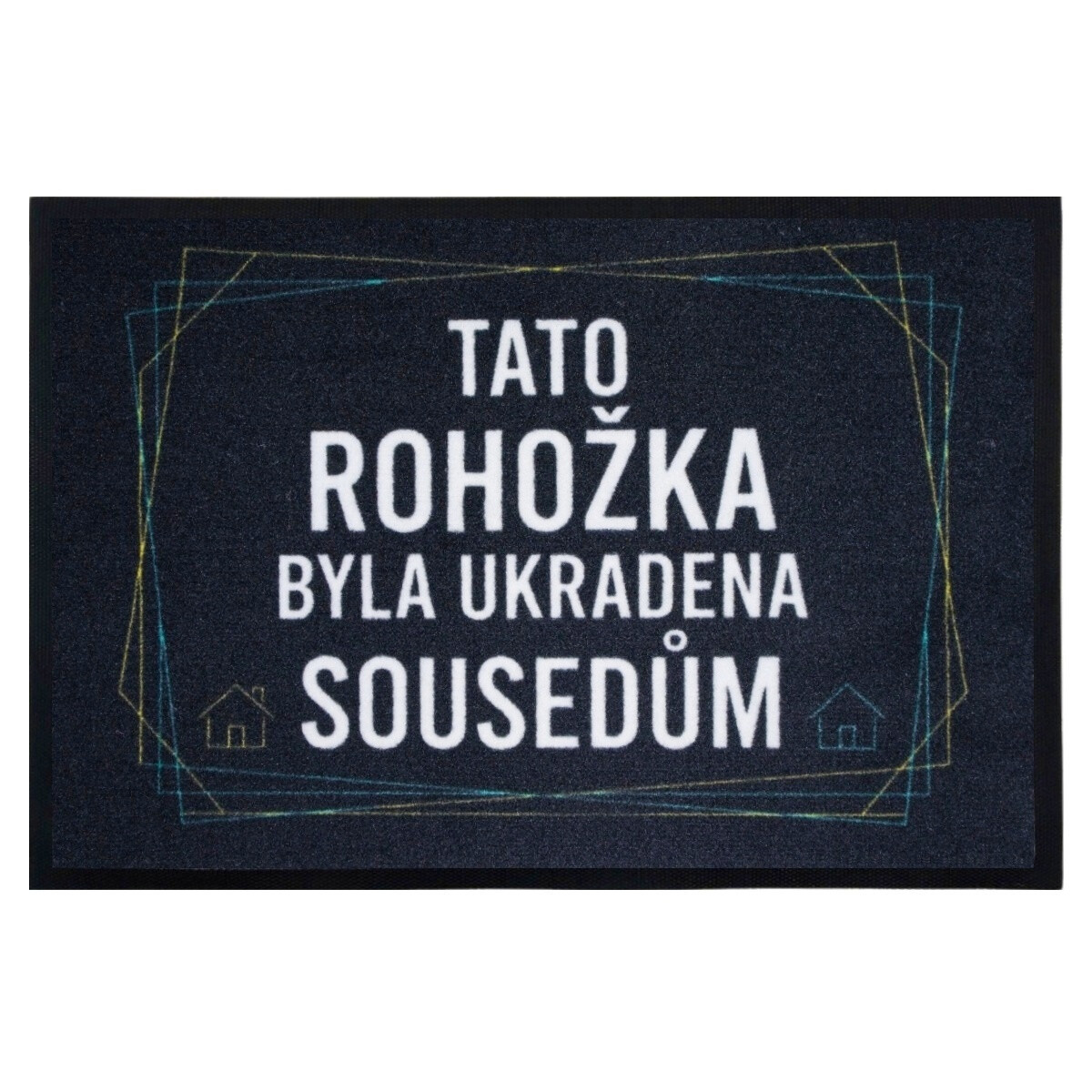Táto rohožka bola ukradnutá susedom 40x60 cm - na von aj na doma, 40x60, čierna, Mercury Flooring
