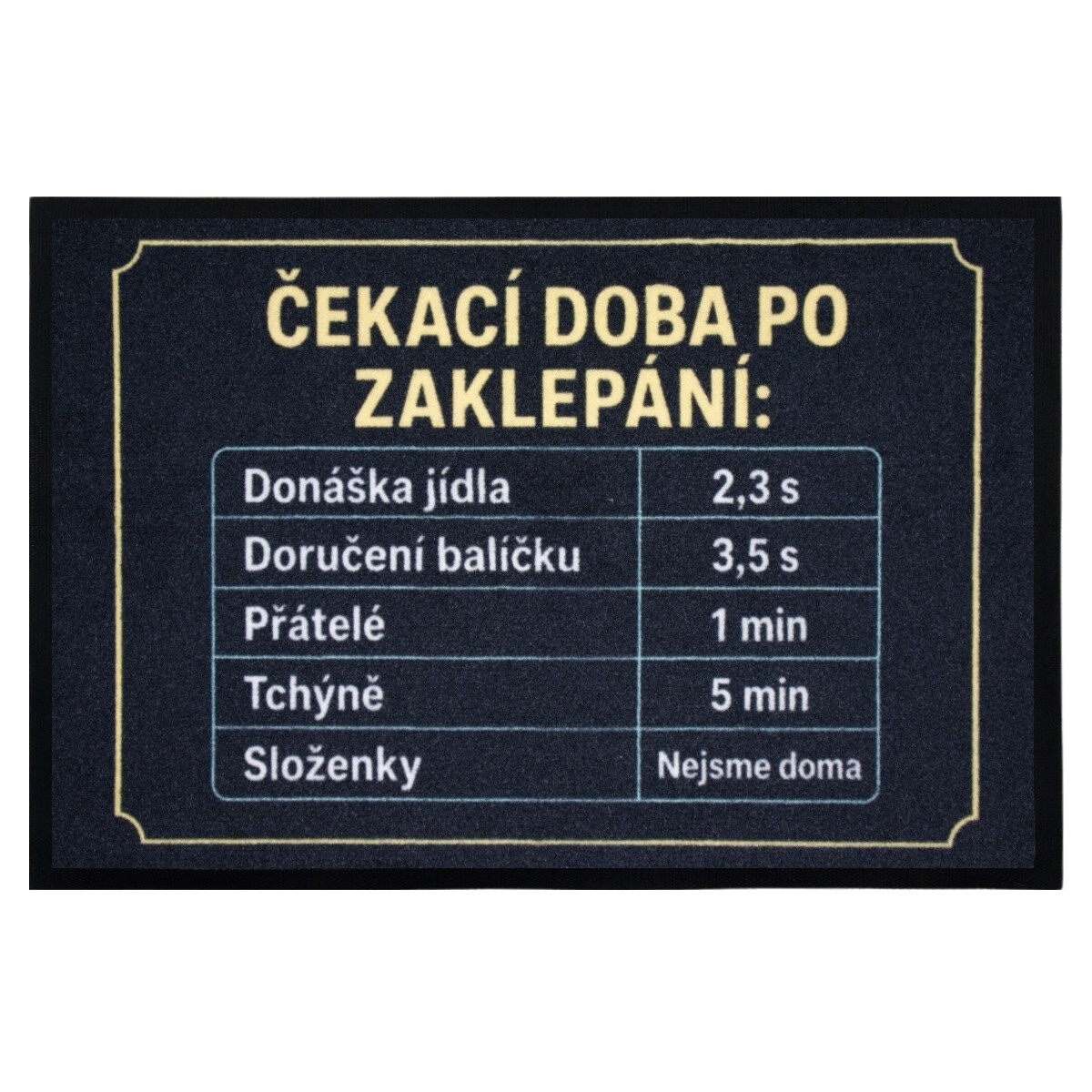 Rohožka Čakacia doba 40x60 cm - na von aj na doma, 40x60, čierna, Mercury Flooring