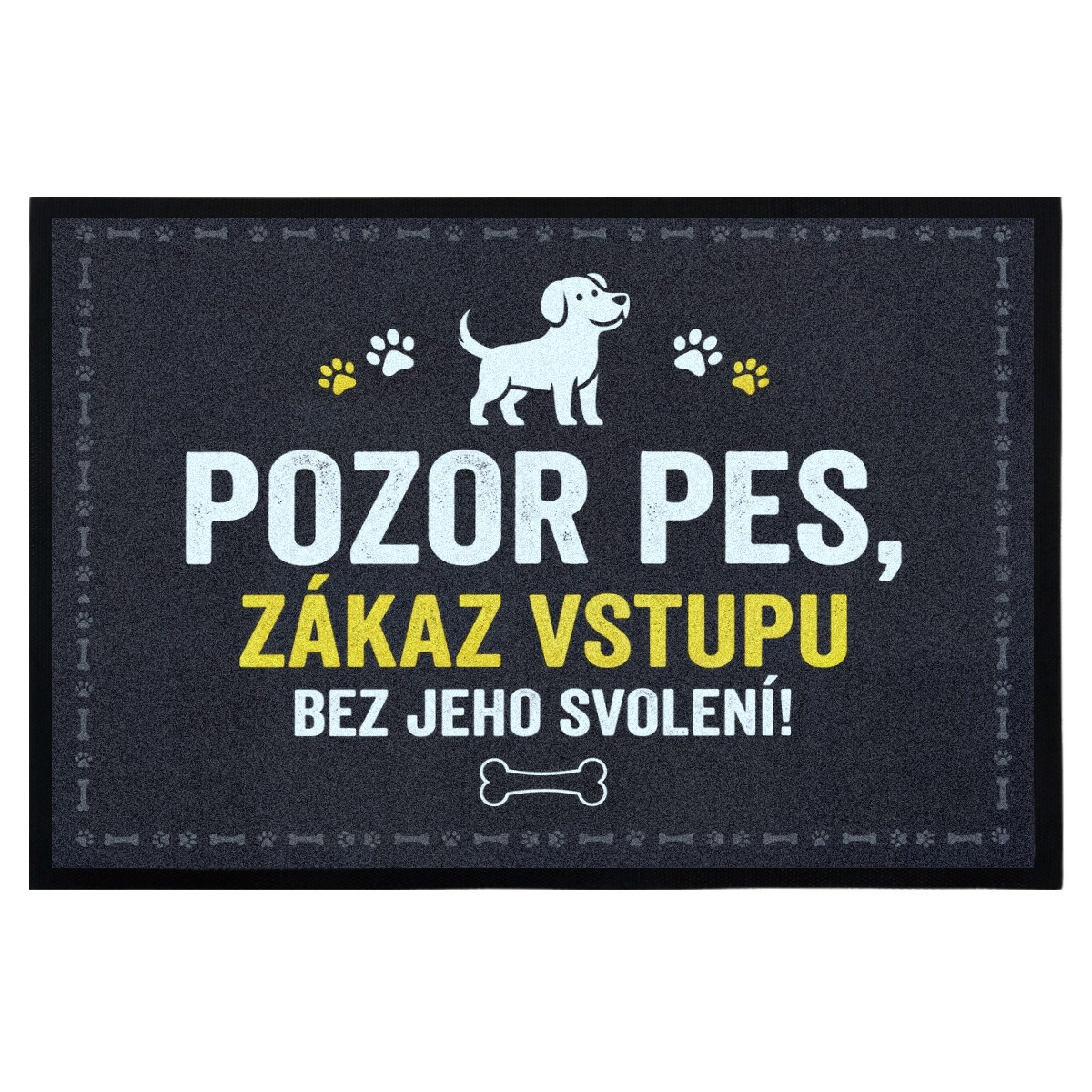 Rohožka so psím povolením 40x60 cm - na von aj na doma, 40x60, šedá, Mercury Flooring