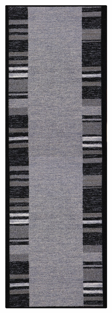 Berfin Dywany, AKCIA: 220x120 cm Protišmykový behúň na mieru Zel 1016 Silver (Grey) - obšitý zo všetkých strán, šedá, chodba / predsieň