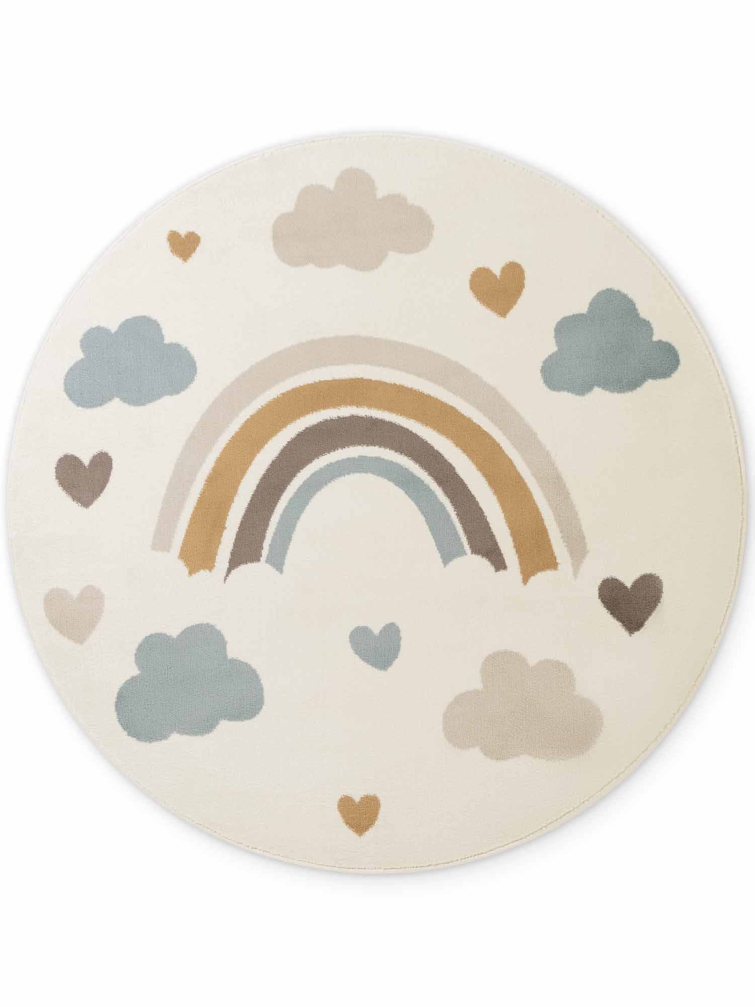 Hanse Home, Detský koberec Adventures 106418 Cream Multicolor kruh, 160x160 (priemer) kruh, viacfarebná, detská izba