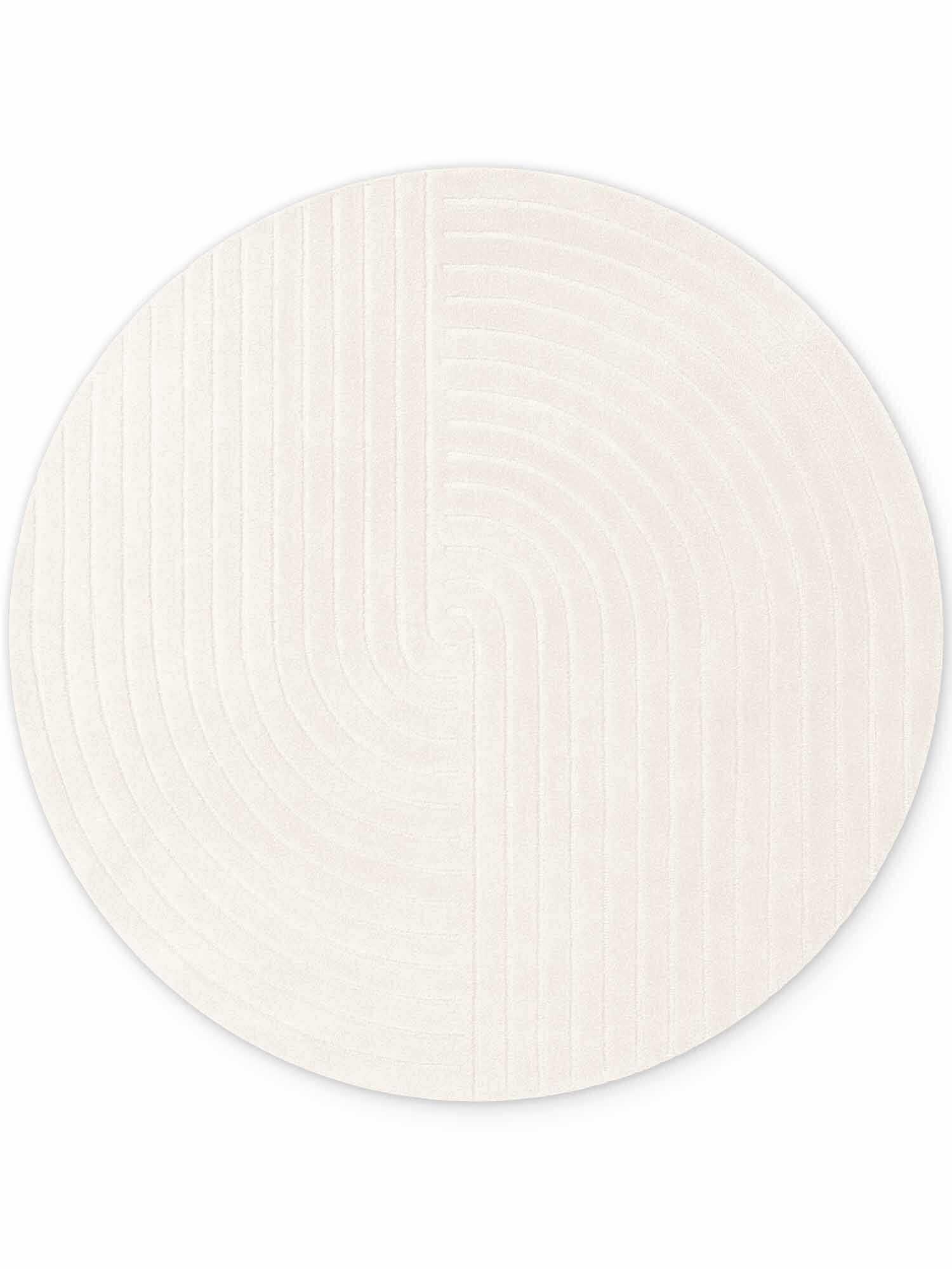 Vikosa, Kusový koberec Vikosa Arcura 106269 Cream White kruh, 150x150 (priemer) kruh, biela, obývacia izba