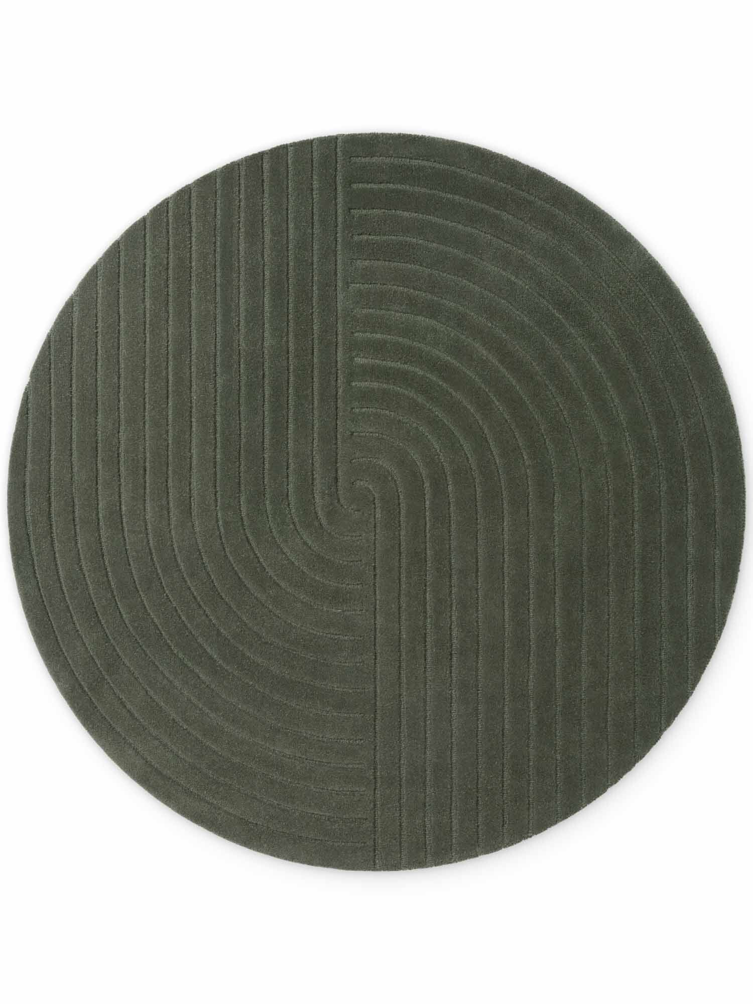 Vikosa, Kusový koberec Vikosa Arcura 106271 Dark Green kruh, 150x150 (priemer) kruh, zelená, obývacia izba