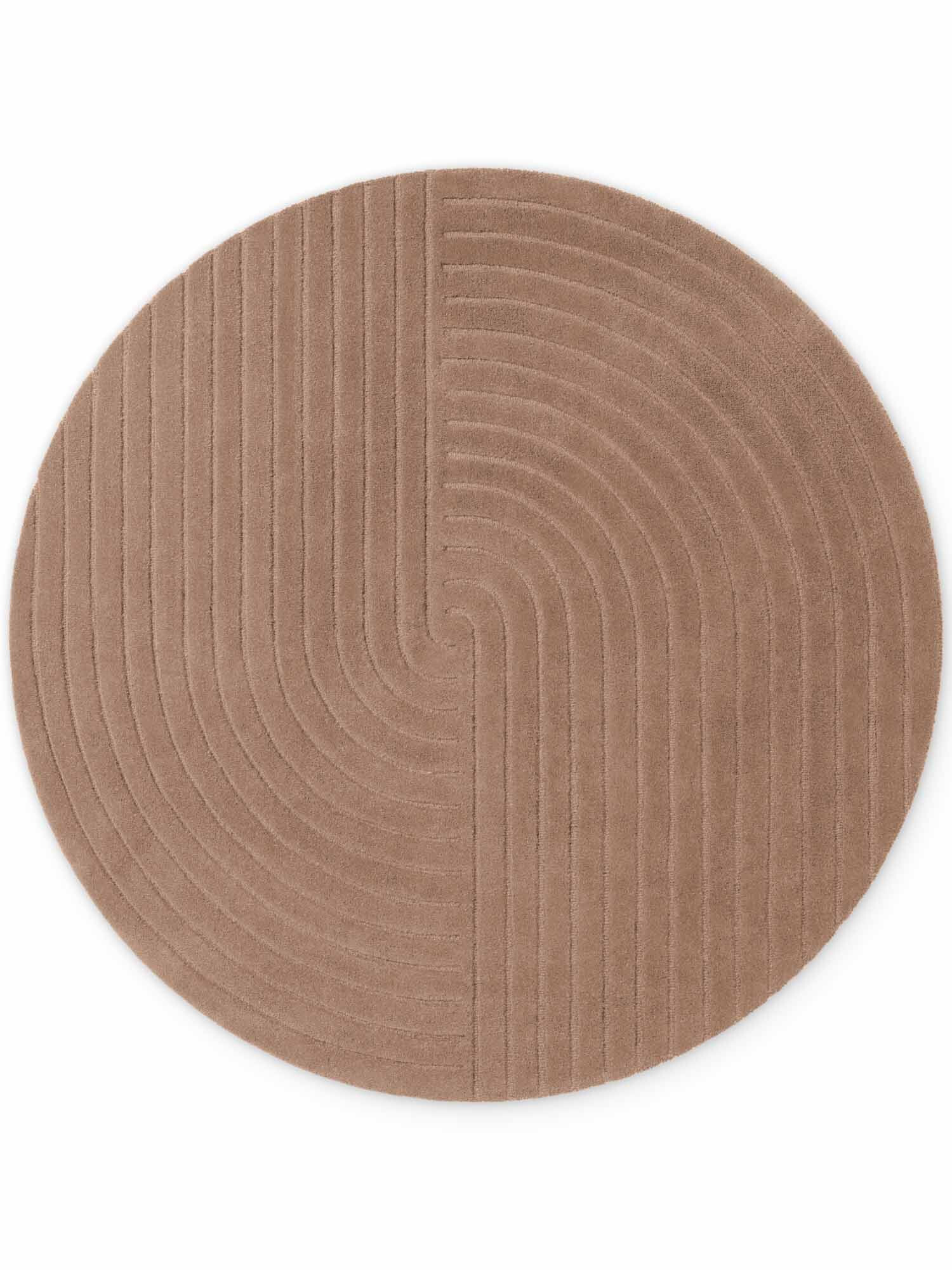 Vikosa, Kusový koberec Vikosa Arcura 106300 Brown kruh, 120x120 (priemer) kruh, hnedá, obývacia izba