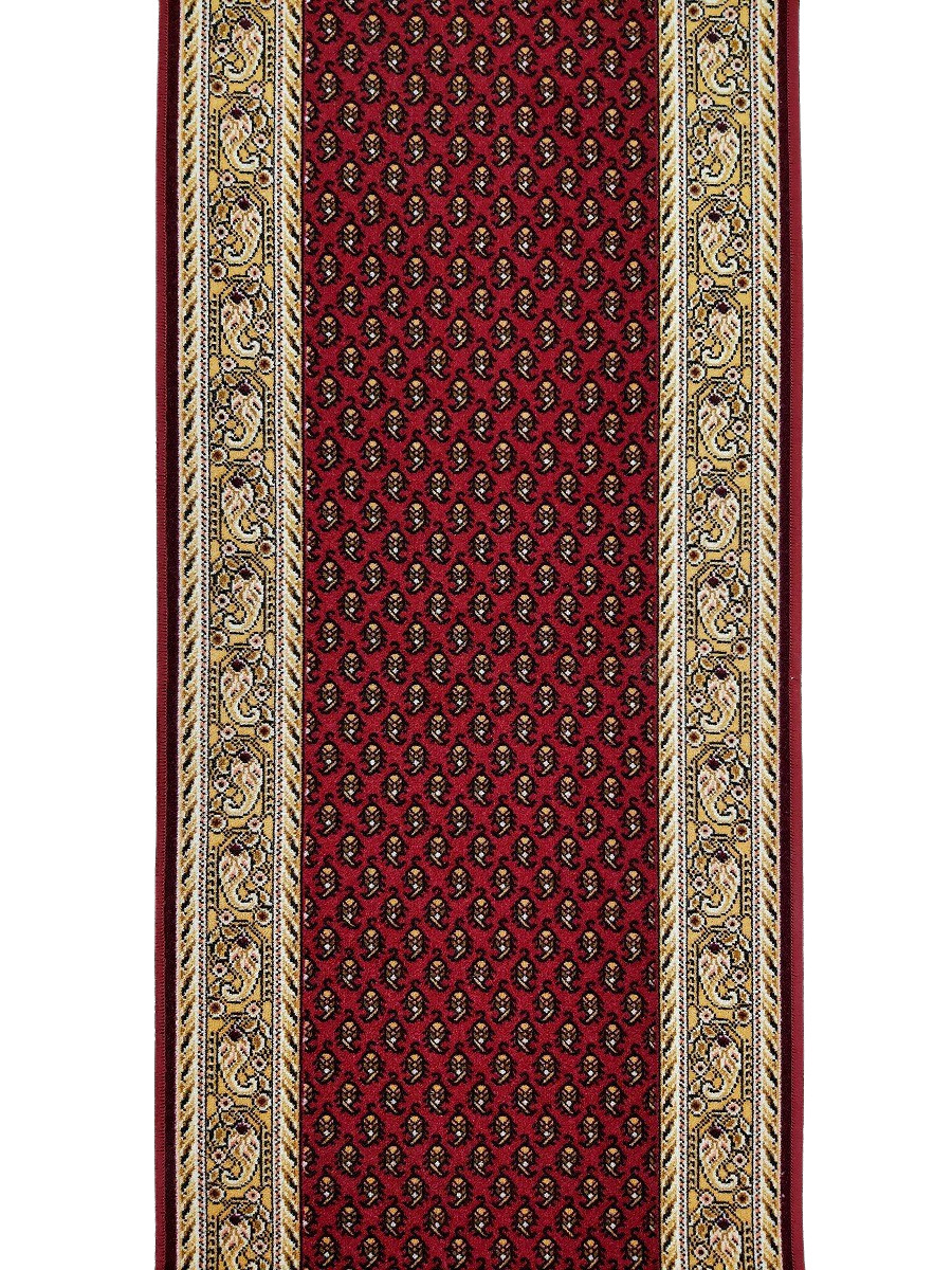 Associated Weavers, AKCIA: 460x67 cm Protišmykový behúň na mieru Inca 11 - obšitý zo všetkých strán, červená, chodba / predsieň