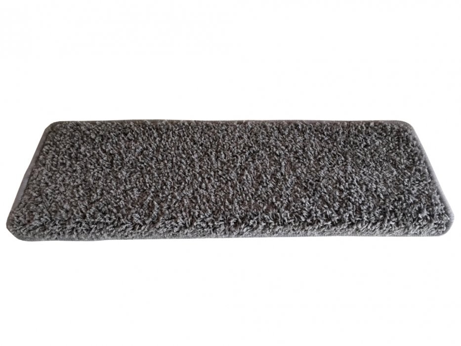 Vopi Nášľapy na schody Color shaggy šedý obdĺžnik, samolepiaci - 24x65 obdĺžnik (rozmer vrátane ohybu)