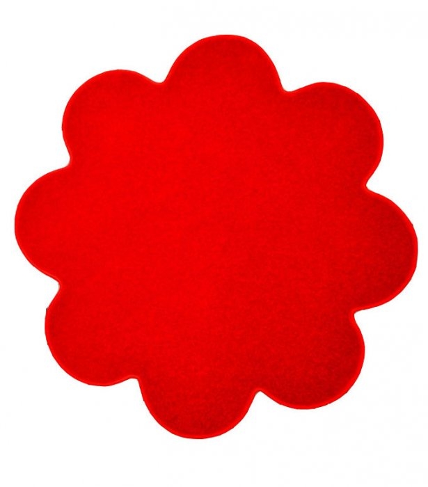 Kusový koberec Eton červený kvet - 160x160 kvietok cm Vopi koberce 