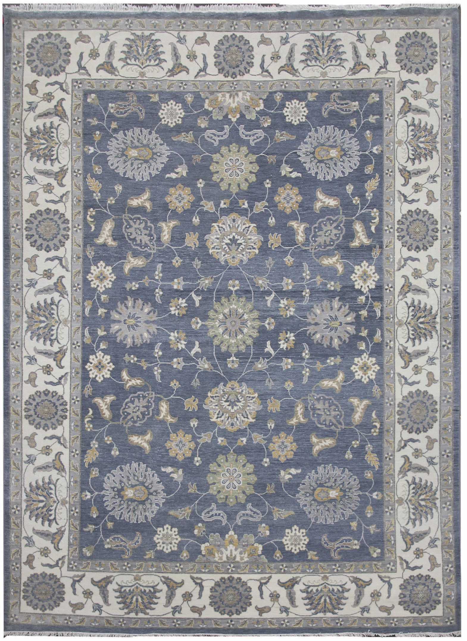 Ručne viazaný kusový koberec Diamond DC-Zigler Jeans blue / ivory - 365x550 cm Diamond Carpets koberce 