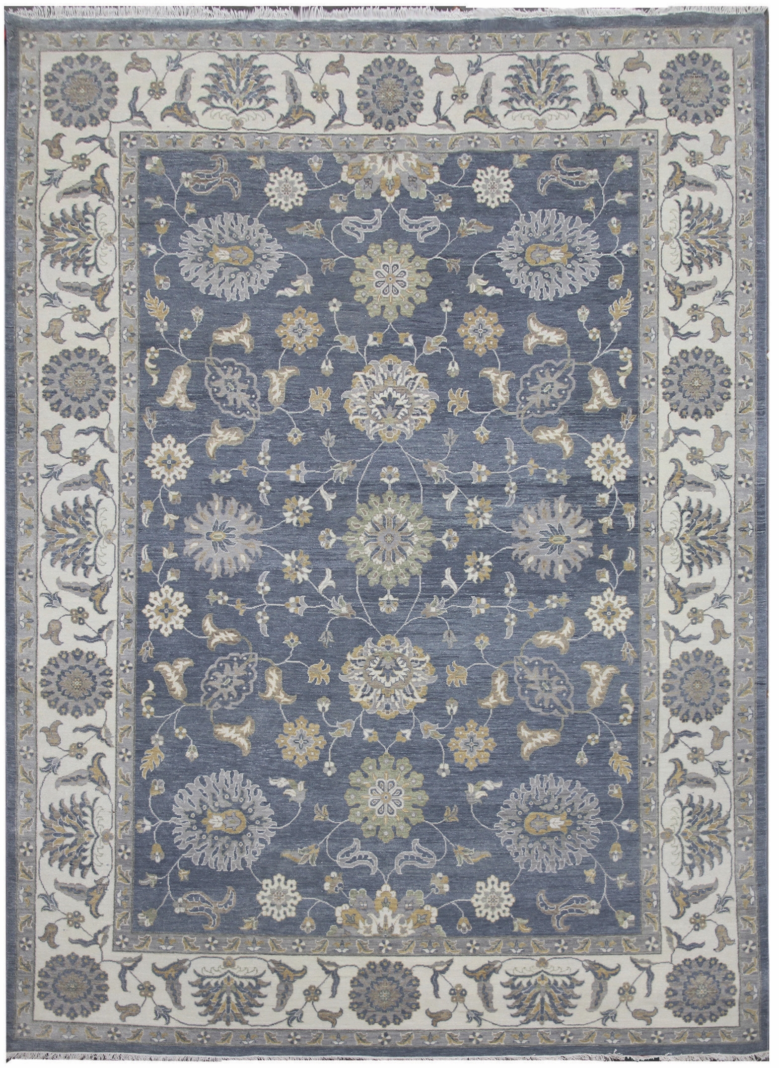 Ručne viazaný kusový koberec Diamond DC-Zigler Jeans blue / ivory - 245x305 cm Diamond Carpets koberce 