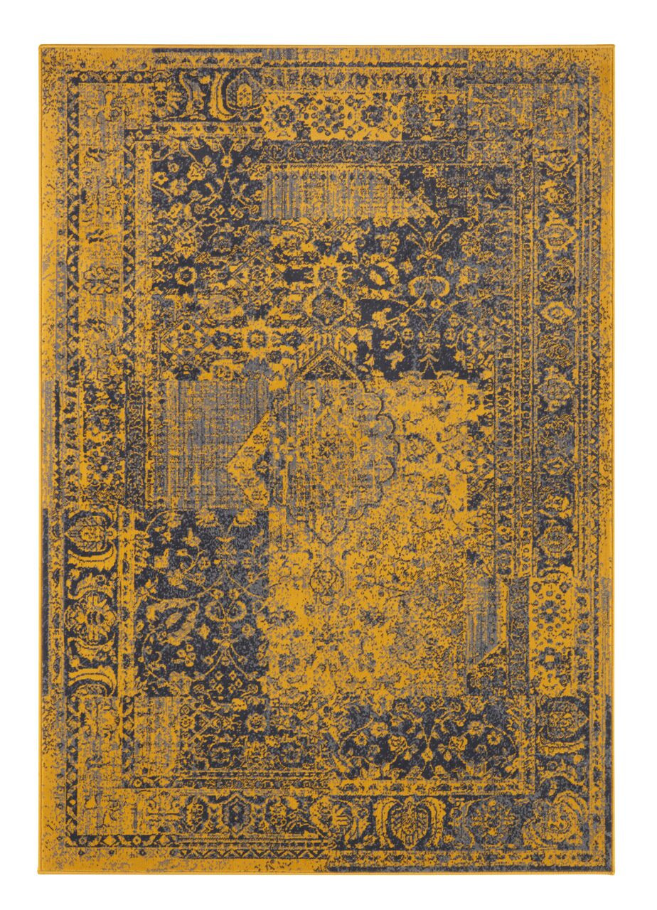 Hanse Home, Kusový koberec Celebration 103470 Plume Gold Grey, 160x230, žltá, chodba / predsieň