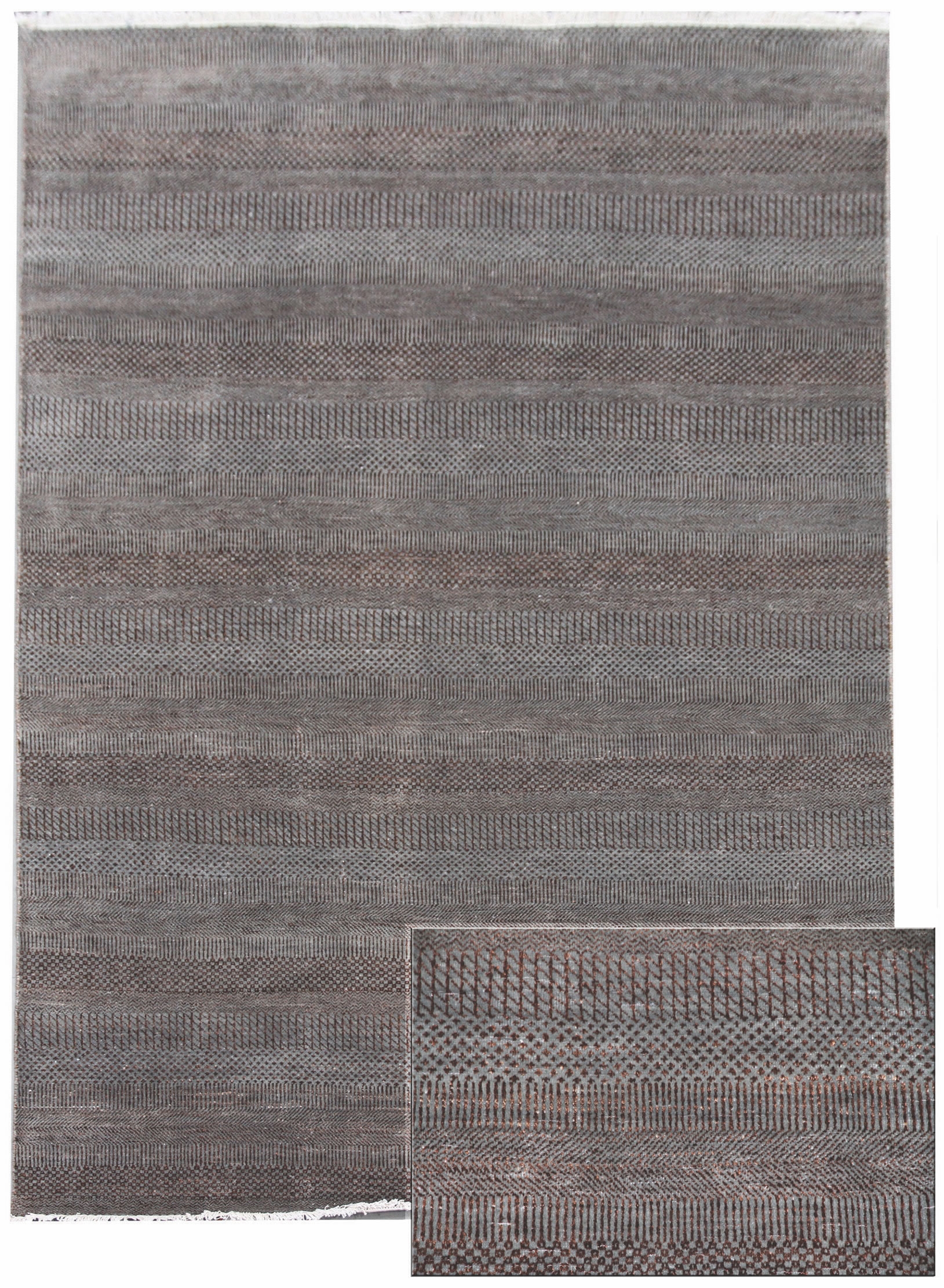 Ručne viazaný kusový koberec Diamond DC-MCN Light grey / brown - 365x457 cm Diamond Carpets koberce 