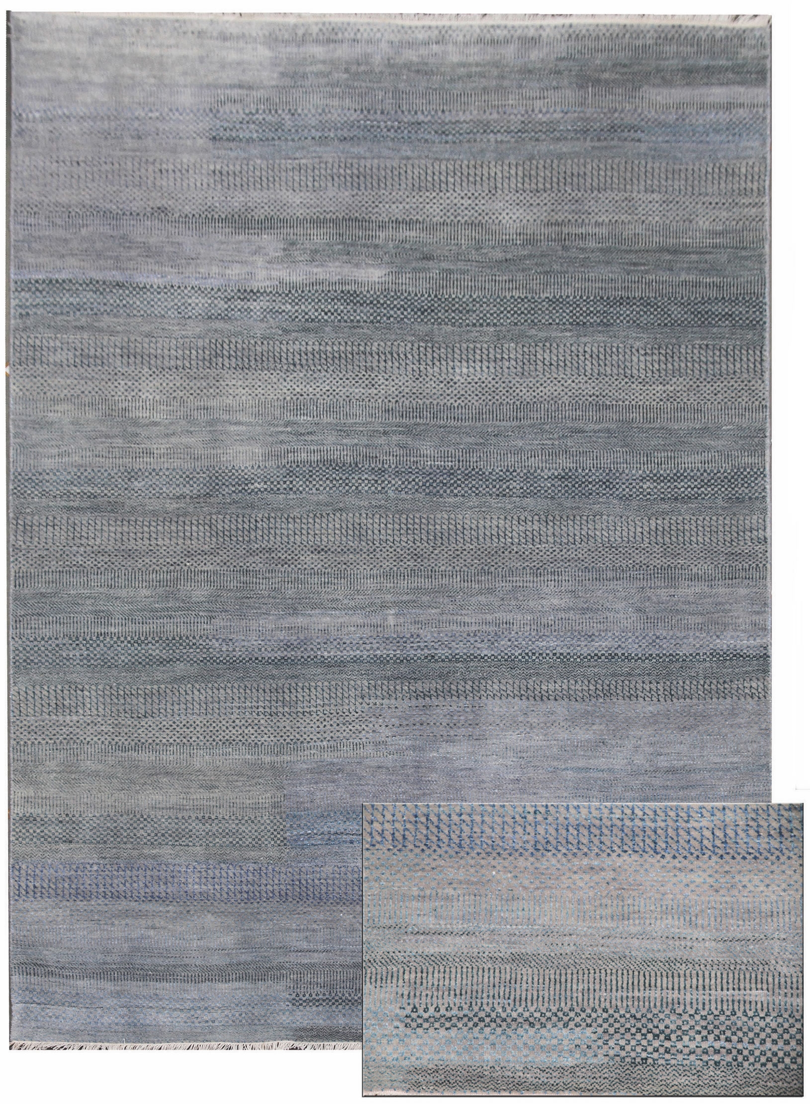 Ručne viazaný kusový koberec Diamond DC-MCN Silver / light blue - 365x550 cm Diamond Carpets koberce 