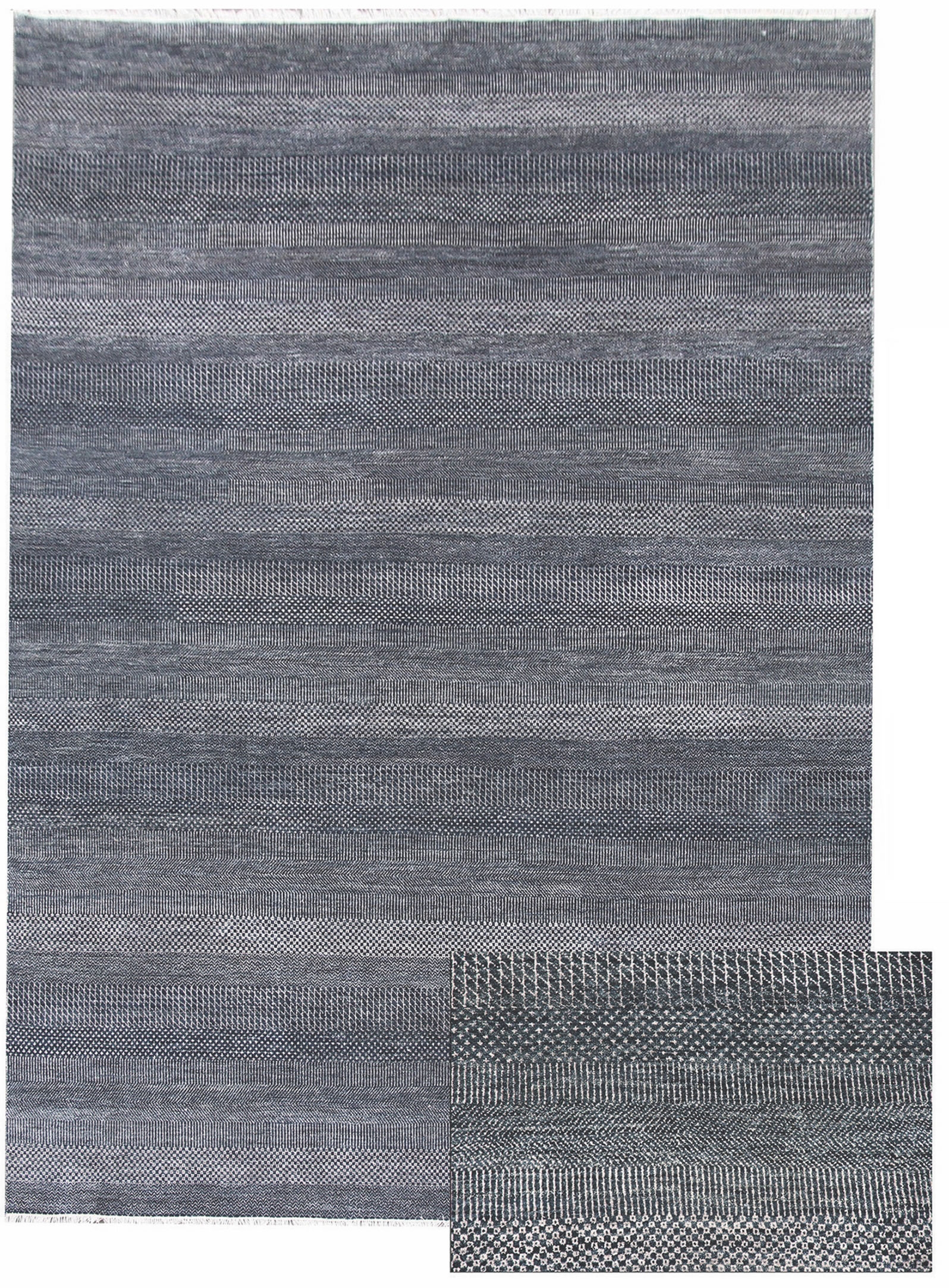 Ručne viazaný kusový koberec Diamond DC-MCN Dark blue / silver - 140x200 cm Diamond Carpets koberce 