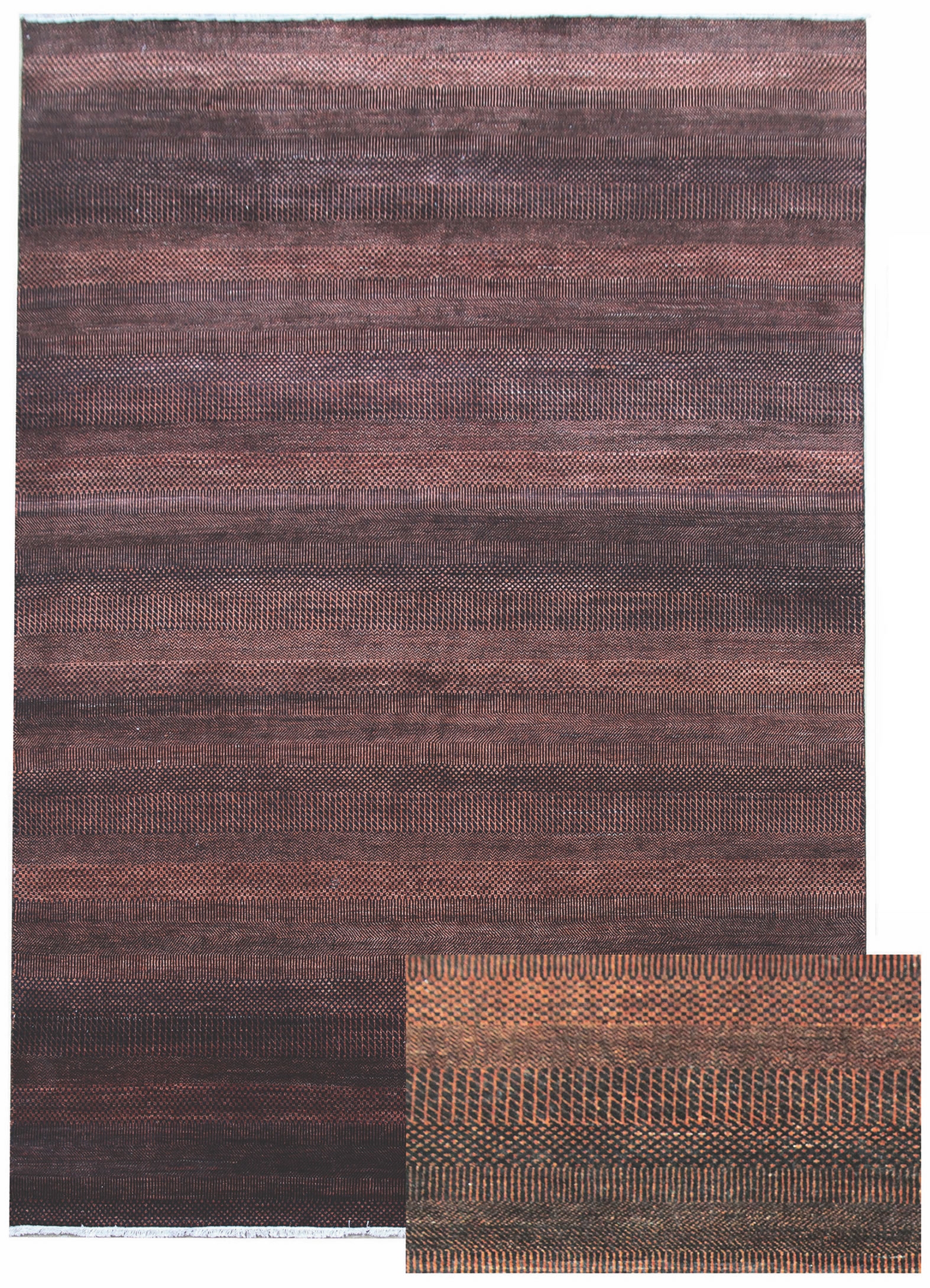 Ručne viazaný kusový koberec Diamond DC-MCN Black / rust - 365x550 cm Diamond Carpets koberce 