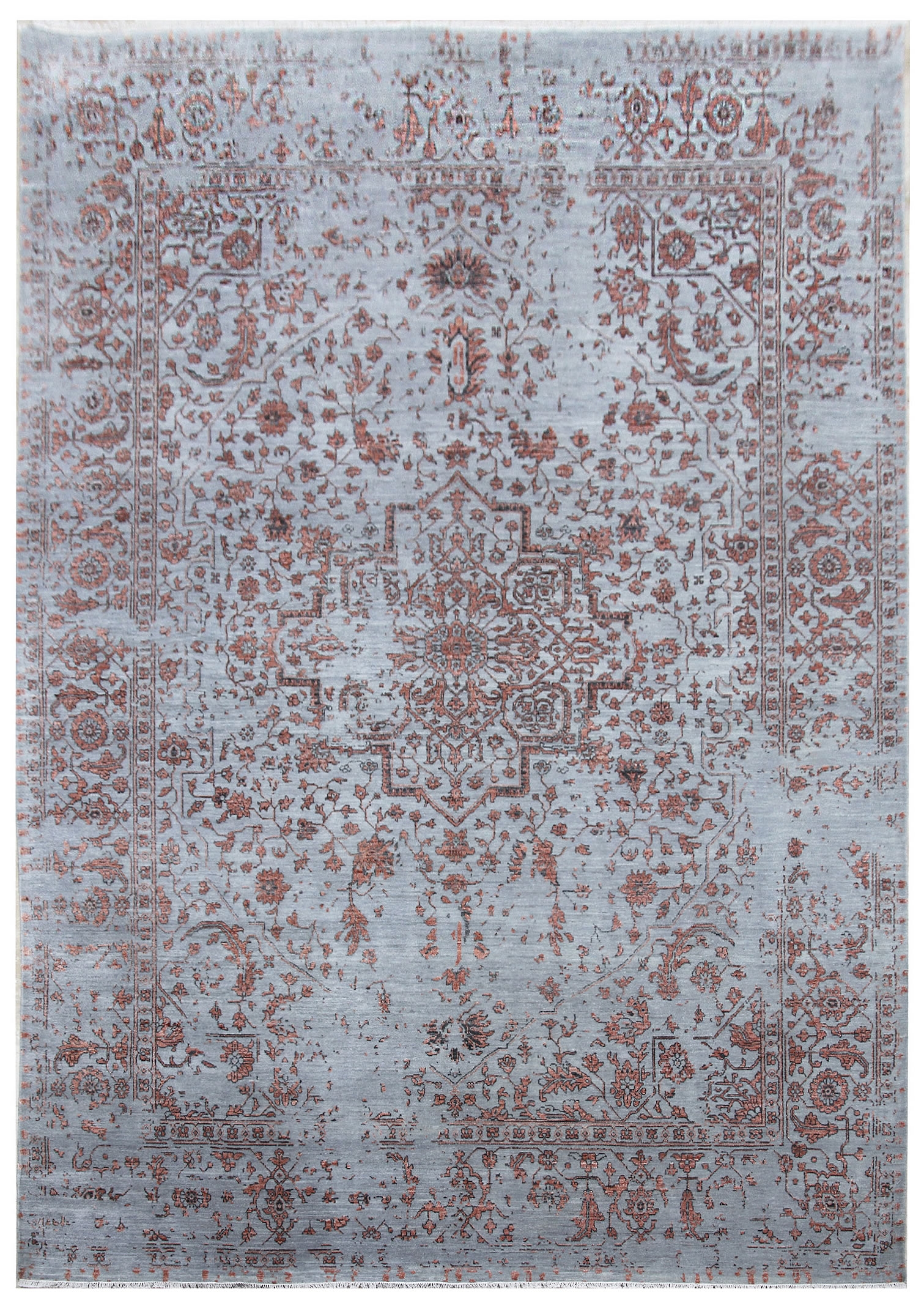 Ručne viazaný kusový koberec Diamond DC-SIRAPI Silver / copper - 245x305 cm Diamond Carpets koberce 
