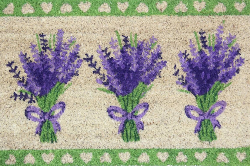Rohožka Kokos farebná levandule – na von aj na doma, 40x60, béžová, chodba / predsieň