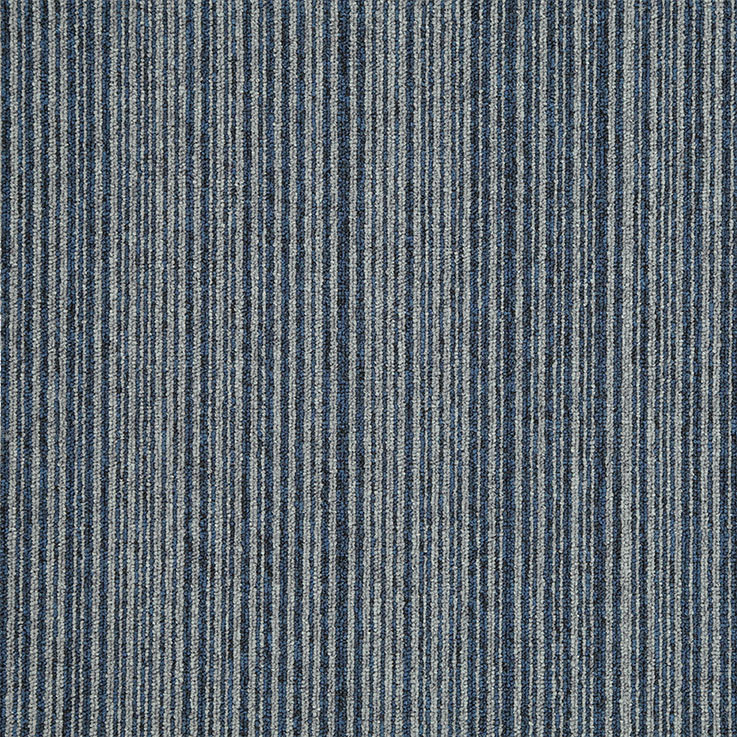 Kobercový štvorec Cobra Lines 5661 modrá 50 x 50 cm, chodba / predsieň