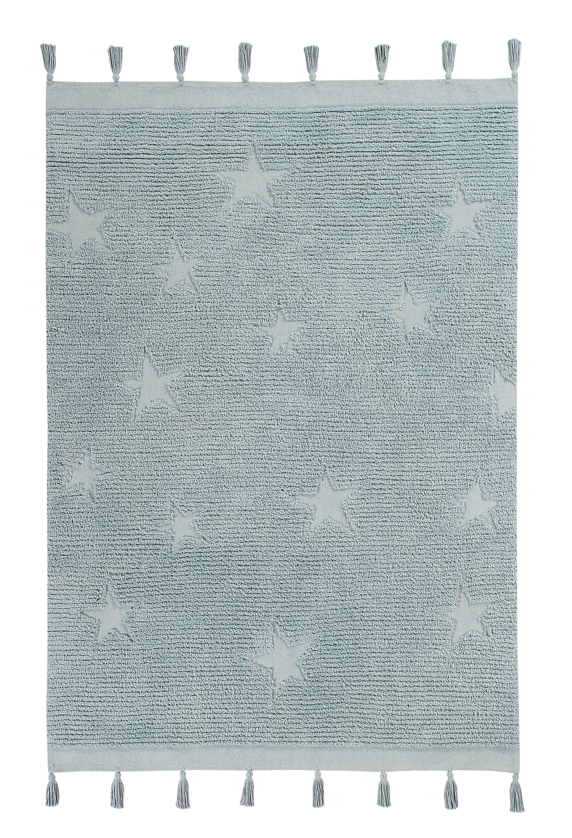 Lorena Canals, Ručne tkaný kusový koberec Hippy Stars Aqua Blue, 120x175, modrá, detská izba